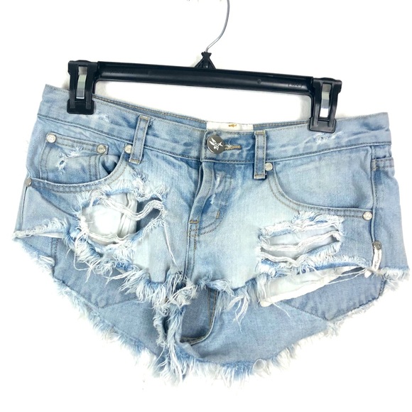One Teaspoon Pants - One Teaspoon Bonitas Cutoff Jean Shorts Distressed